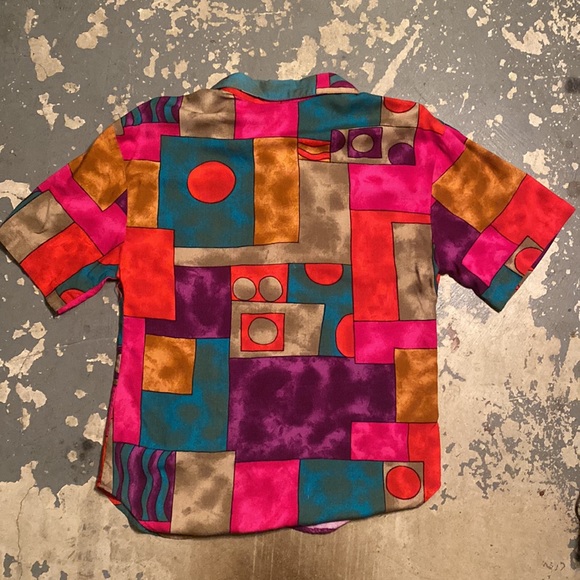 Caliche Collection Patterned Multicolored Button-Up Shirt - Medium - Picture 3 of 3